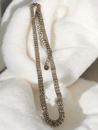 Collier vintage strass double