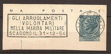 1954 FRAMMENTO DI CARTOLINA
