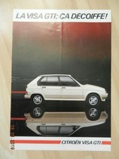 catalogue Citroen VISA GTI 105 cv septembre 1984 AM 85