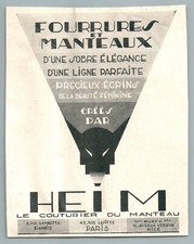 HEIM 1926 FOURRURE MANTEAUX
