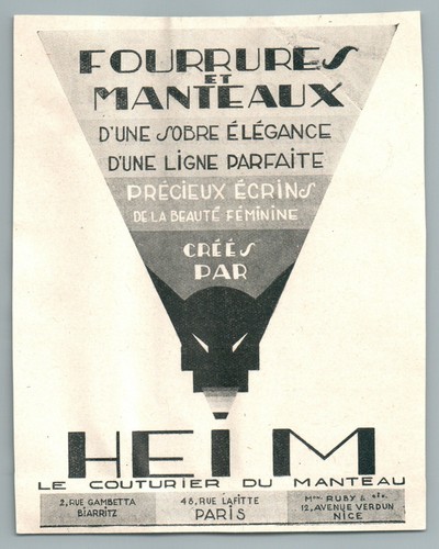 Heim 1926 fourrure manteaux - 1926,