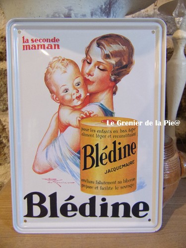 Plaque métal blédine - plaque,