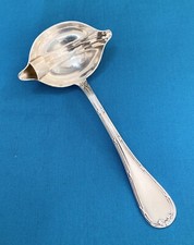 Louche à sauce gras maigre CHRISTOFLE modèle RUBAN CROISÉS métal argenté service
