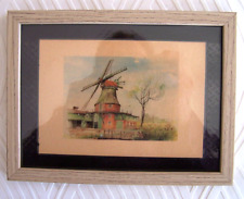CADRE TABLEAU Gravure Thème Les Moulins à Vent Pose Murale ou Façon Porte Photo