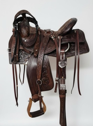 Selle cheval cuir - selle,