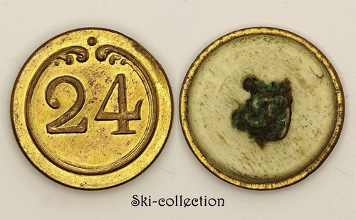 Bouton régiment - bouton, 24°régiment