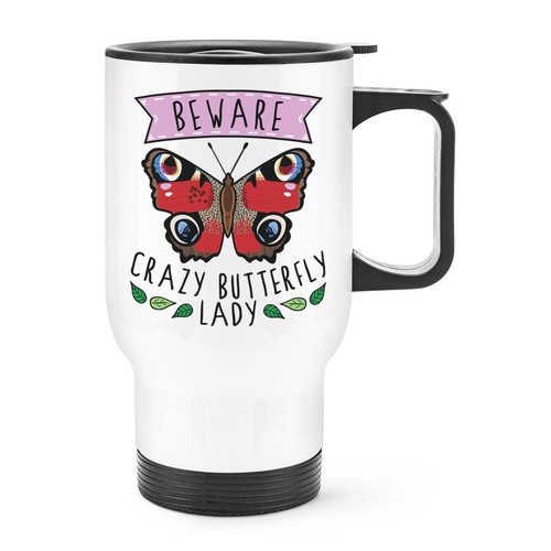 Attention femme papillon folle - attention,