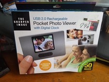 Pocket Photo Viewer Sharper Image USB 2.0 Rechargeable