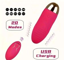 Neuf Sextoy Oeuf Vibrant Télécommande Vaginal Anal Sex USB Butt Rose 20 Modes