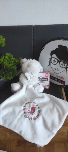 Doudou peluche lapin blanc - doudou,