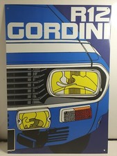 PLAQUE EN TOLE DECOS GARAGE RENAULT R12 GORDINI 40X28 CM mt