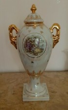 Potiche pot couvert en porcelaine de Limoges objet d'Art Marcel Chaufriasse