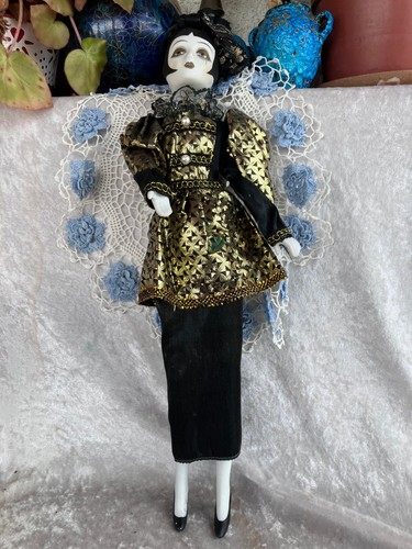 Poupée pierrot vénitien - poupée,