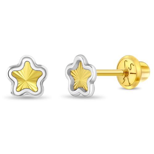 14k diamant coupe fleur - or,