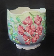 Cache pot Art Nouveau barbotine Longchamp (éclats)