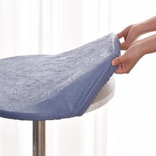 Rondes Nappes avec Bord Élastique Plastique Nappes Nordique Minimalisme Feuil...