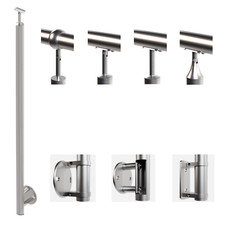 Poteau Joue 42,4 Balustrade Rampe D'Escalier Supérieur Couronne de Billes Inox