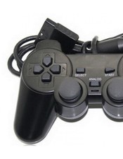 Manette PS2 Analogique Vibrantes Noires