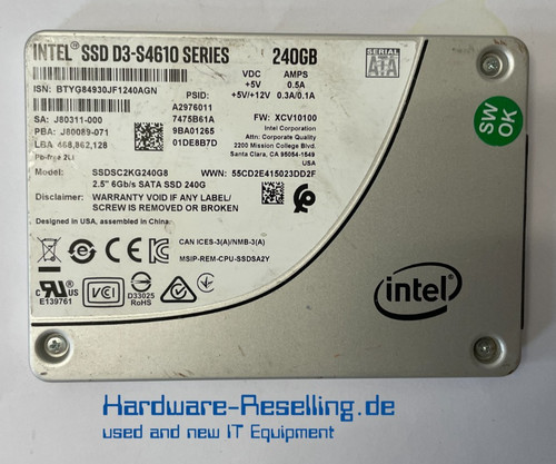 Intel s4610 série ssd - d3-s4610,