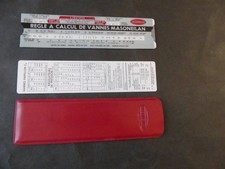 REGLE A CALCUL  DE VANNES