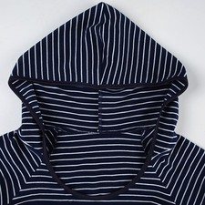 T-shirt à capuche rayé col U