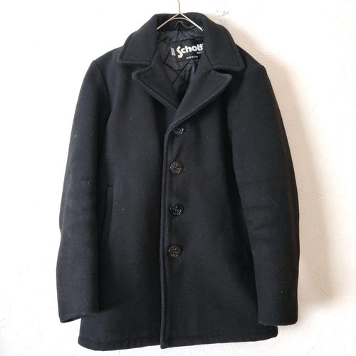 Schott pea coat single - coat, wool