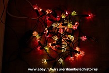 Ancienne Guirlande Noël Électrique Clignotante musique ou non ,50 lampes