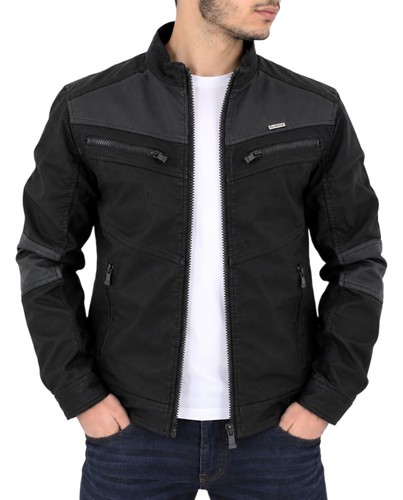 Rock veste biker - veste, noire