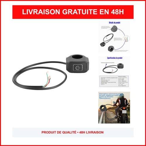 Interrupteur guidon moto 12v - interrupteur,