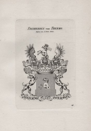 1830 thermo blason gravure - blason,