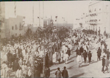 Tunisie, Le Kef, Coin avec l'Hôtel Milano  Vintage citrate print.  Tirage