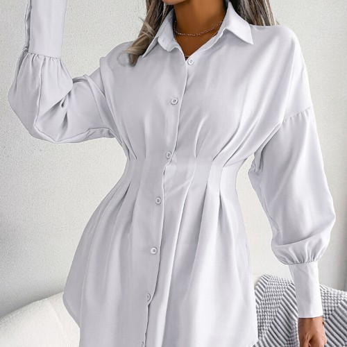 Mode femme mini robe chemise - robe,