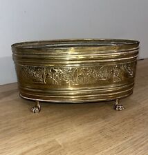 Petite Jardinière Cache Pot sur Pied Déco En Laiton Décor Fleurs Épi de Blé