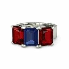 Bague femme rubis saphir