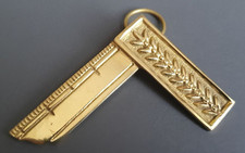 Médaille maçonnique de Vénérable Maître "Equerre de sautoir" Symbole franc-maçon