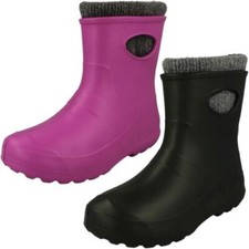 Leon Boots Co Femmes Doublé Chaud Bottes Caoutchouc - Jardin Cheville U / Clair