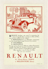 "RENAULT (REINA,VIVA,MONA STELLA)" Annonce originale entoilée René VINCENT 1928 