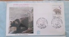 ENVELOPPE 1ER JOUR   - NUMEROTEE FDC- OURS  DES  PYRÉNÉES -1991