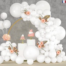 Ballon Blanc 120 Pièces, Kit Arche Ballons Blancs, Guirlande Ballon Décorations 