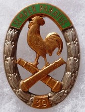 Insigne 39° RA Coq Régiment