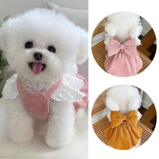 Small Pet Dog Clothes Jupe De Citrouille En Velours Côtelet /