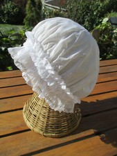 Bonnet de nuit de femme ancien (XIXè-1900) linon blanc