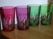 SAINT LOUIS 4 ANCIENS VERRES A