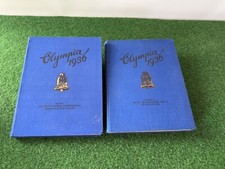 DEUX LIVRES SUR LES JEUX OLYMPIQUES DE BERLIN  GARMISCH TAMPON KRIEGSMARINE 1936