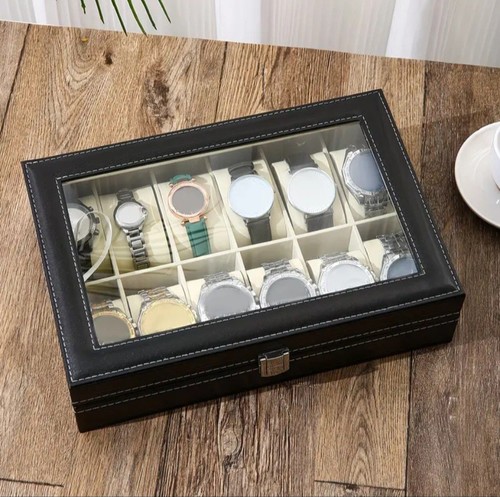 Coffret rangement montres noir