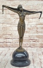 SIGNED BRONZE ART NOUVEAU DECO