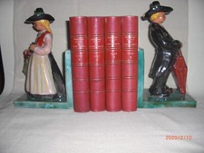 CERAMIQUE ART DECO SERRE-LIVRES  EN TERRE CUITE ÉMAILLÉE AUSTRIA Numérotés Signé