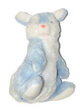 Vintage Grande peluche Lapin bleu blanc Nounours 40 cm