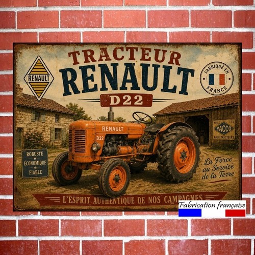 Plaque aluminium vintage