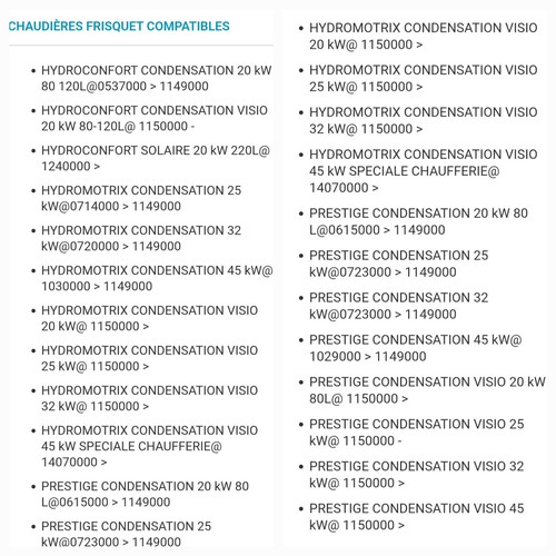 Frisquet cd25 10 35 - frisquet, cd25/32/45+20